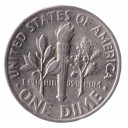1991 - 10 Cents (Dime) Rame-nickel Dollaro Stati Uniti Roosevelt  Dime FDC